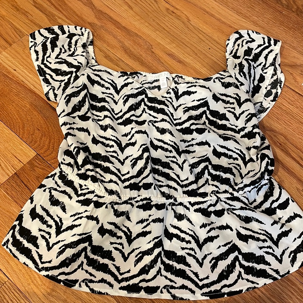 Zebra T-shirt Peplum